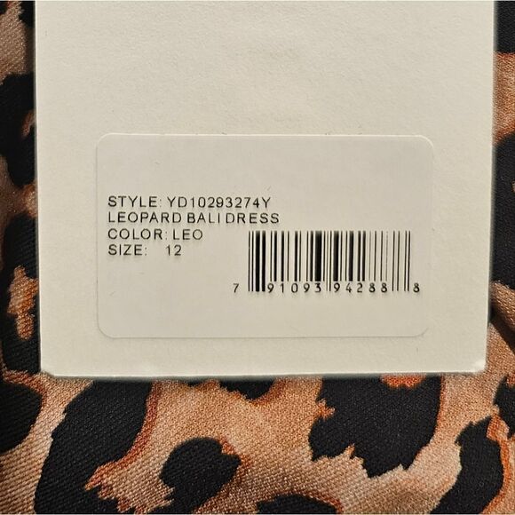 NWT LIKELY Leopard Long Sleeve Bodycon Dress - Size 12 - Picture 8 of 9